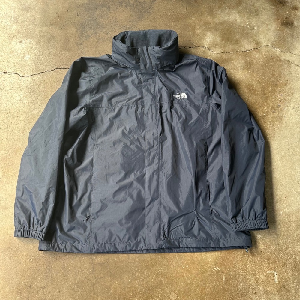 The North Face Rain Jacket Mens XXXL Navy Blue Excellent Hooded Ripstop Shell